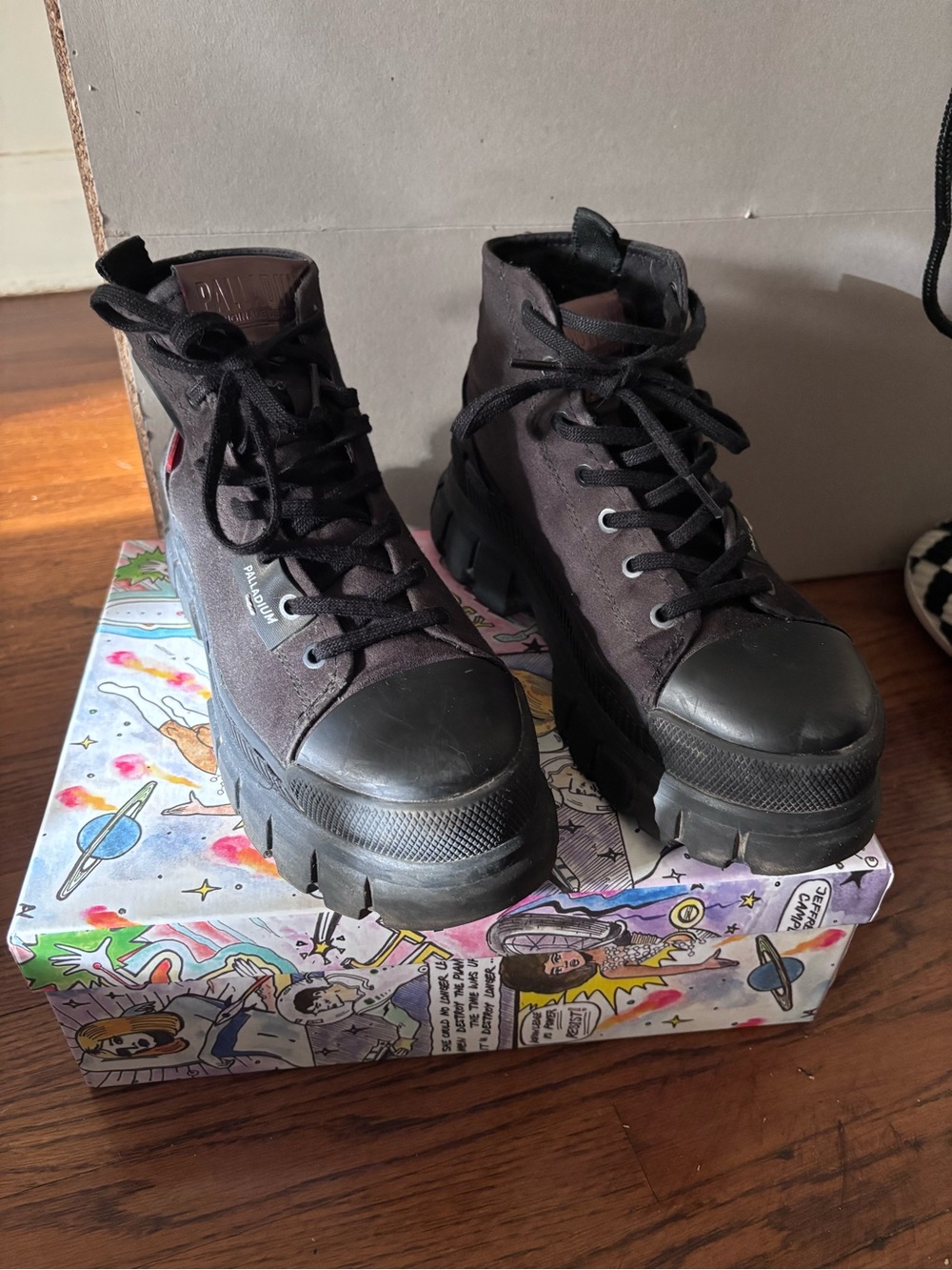 Palladium Black High-Top Platform Boots